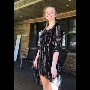 Medium black midi dress